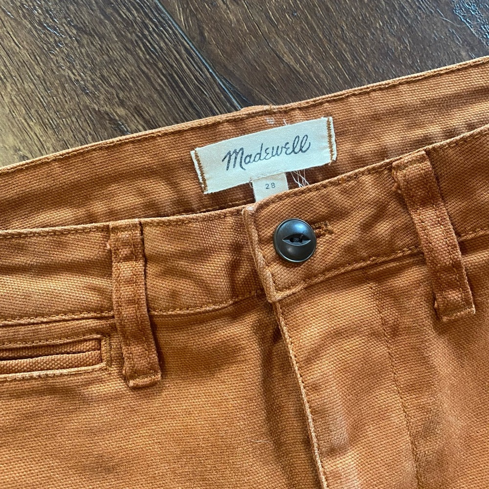 Madewell Burnt Orange High-Rise Jeans - Picture 2 of 9